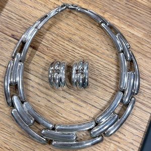 Givenchy Collar Necklace and Clip Earrings